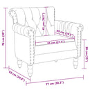 vidaXL fekete valódi kecskebőr karosszék