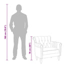 vidaXL fekete valódi kecskebőr karosszék