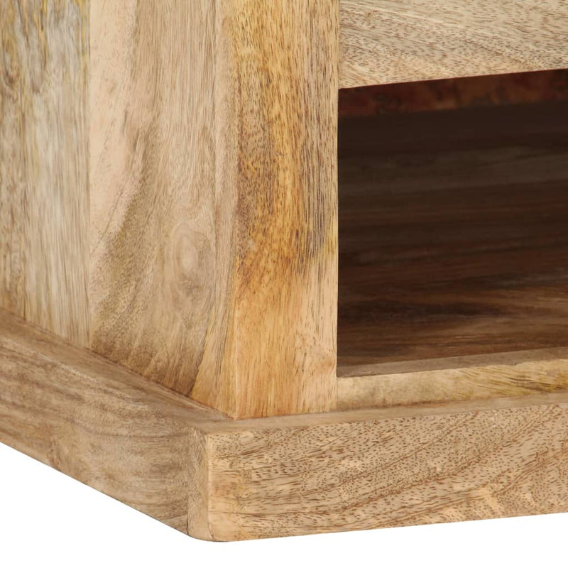 vidaXL tömör mangófa dohányzóasztal ajtóval 90 x 50 x 35 cm