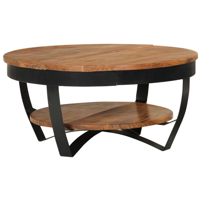 vidaXL tömör akácfa dohányzóasztal 65 x 65 x 32 cm