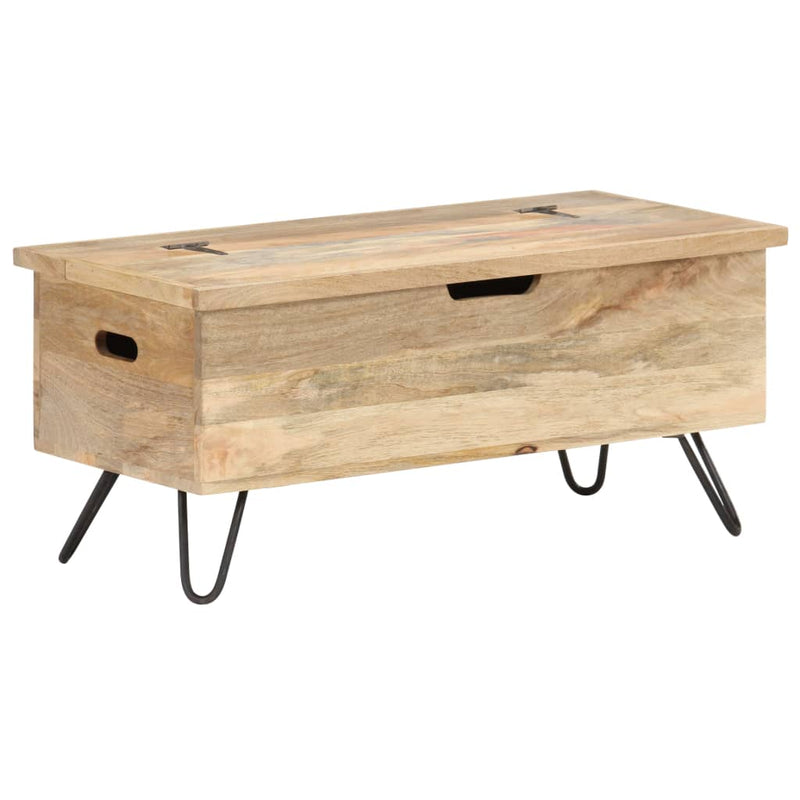 vidaXL tömör mangófa láda 90 x 40 x 45 cm