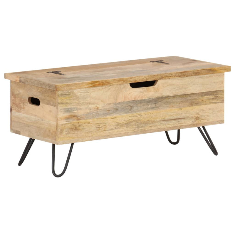 vidaXL tömör mangófa láda 90 x 40 x 45 cm