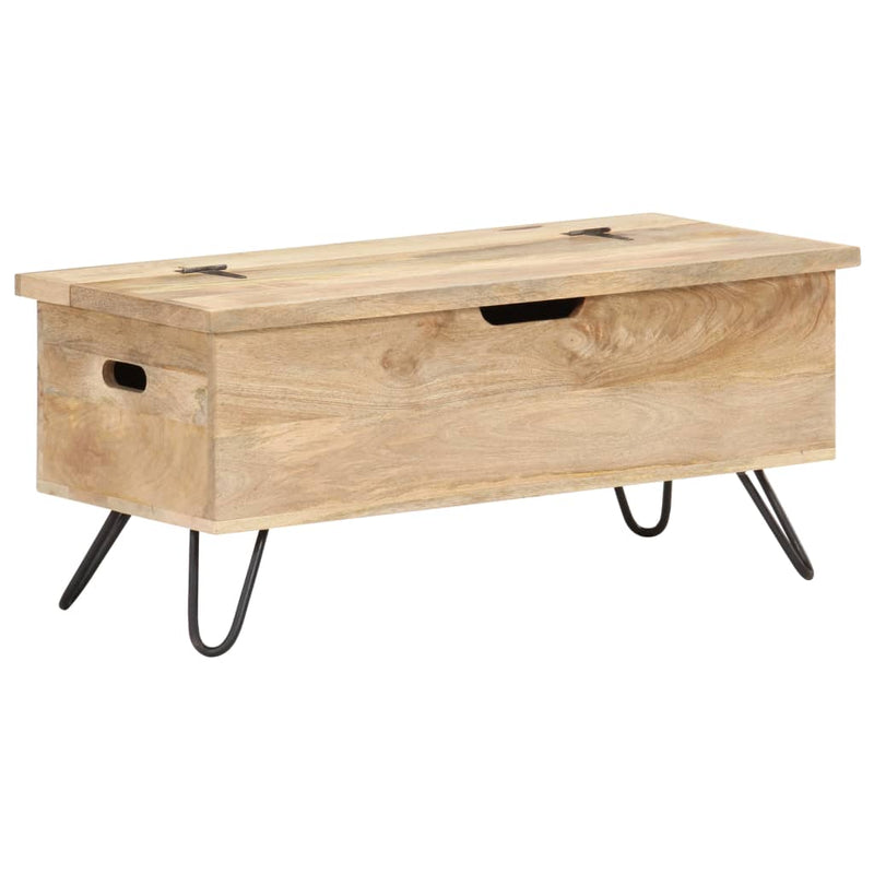 vidaXL tömör mangófa láda 90 x 40 x 45 cm