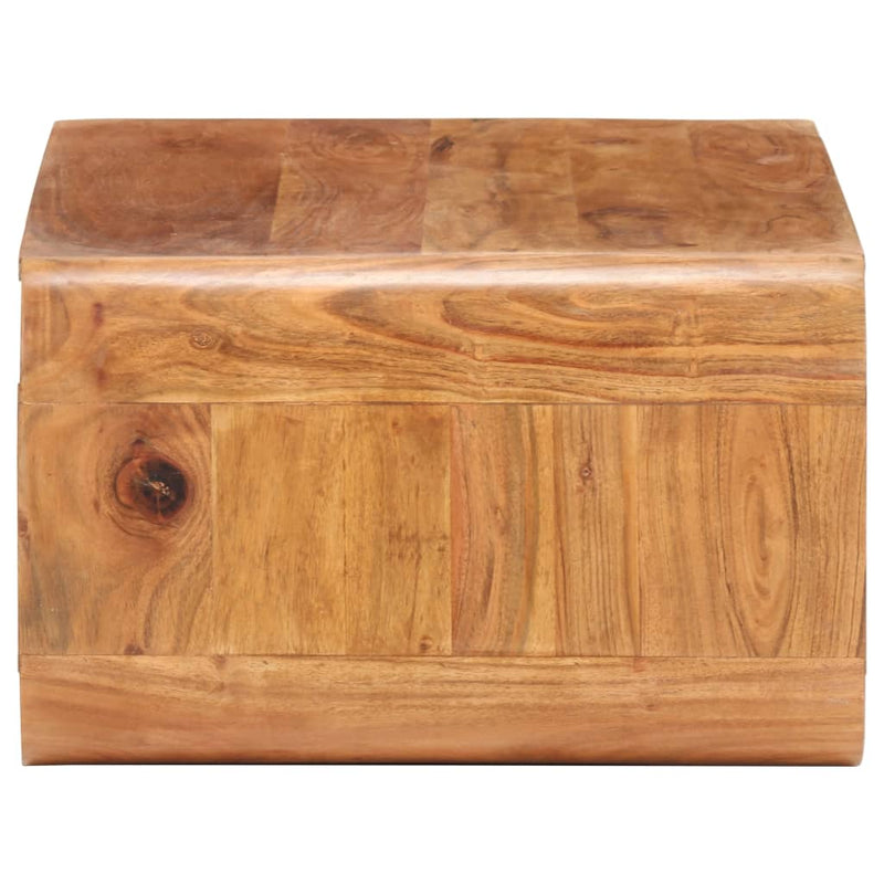 vidaXL tömör akácfa dohányzóasztal 90 x 50 x 30 cm