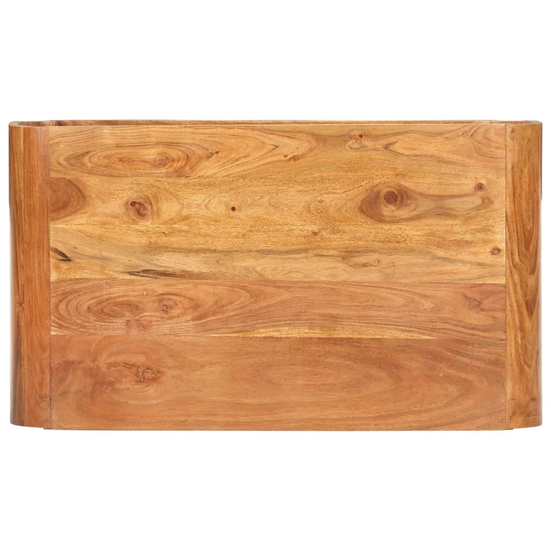 vidaXL tömör akácfa dohányzóasztal 90 x 50 x 30 cm
