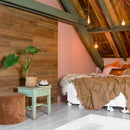 WallArt nyeregbarna természetes tölgyfa hatású lap