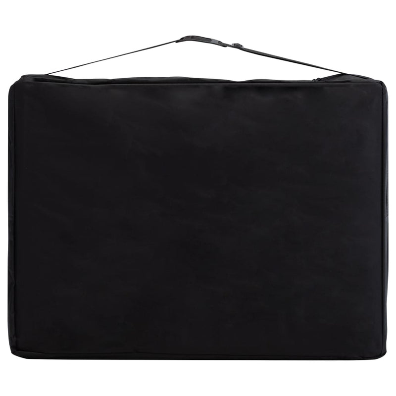 vidaXL háromzónás lila összecsukható fa masszázsasztal