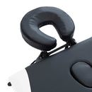 vidaXL 3 zónás fekete és fehér összecsukható alumínium masszázsasztal