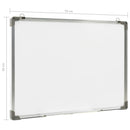 vidaXL szárazon letörölhető fehér acél mágnestábla 70 x 50 cm