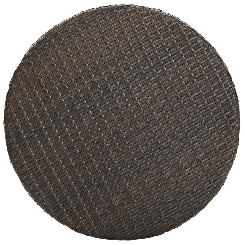 vidaXL barna polyrattan kerti asztal 60,5 x 106 cm