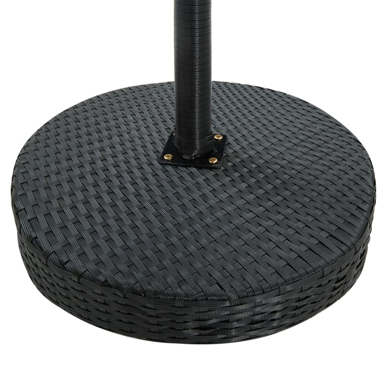 vidaXL fekete polyrattan kerti asztal 60,5 x 106 cm