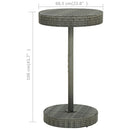 vidaXL szürke polyrattan kerti asztal 60,5 x 106 cm