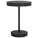 vidaXL fekete polyrattan kerti asztal 75,5 x 106 cm