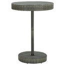 vidaXL szürke polyrattan kerti asztal 75,5 x 106 cm
