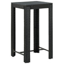 vidaXL fekete polyrattan kerti bárasztal 60,5 x 60,5 x 110,5 cm
