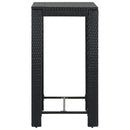 vidaXL fekete polyrattan kerti bárasztal 60,5 x 60,5 x 110,5 cm