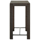 vidaXL barna polyrattan kerti bárasztal 100 x 60,5 x 110,5 cm