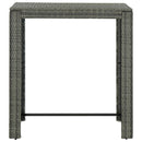 vidaXL szürke polyrattan kerti bárasztal 100 x 60,5 x 110,5 cm