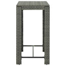 vidaXL szürke polyrattan kerti bárasztal 100 x 60,5 x 110,5 cm