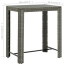 vidaXL szürke polyrattan kerti bárasztal 100 x 60,5 x 110,5 cm
