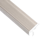 vidaXL 15 db pezsgőszínű L-alakú alumínium lépcsőélvédő 90 cm