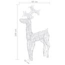 vidaXL akril karácsonyi rénszarvas dekoráció 90 LED-del 60x16x100 cm
