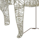 vidaXL arany kültéri rénszarvas és szán karácsonyi díszítés 60 LED-del