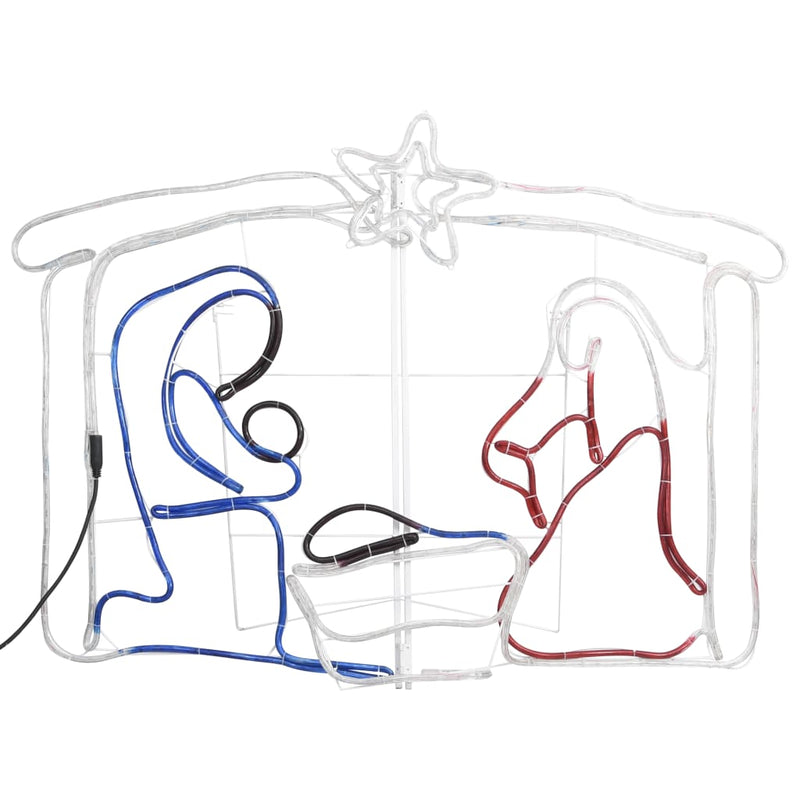 vidaXL Betlehem karácsonyi dekoráció 240 LED-del 116 x 41 x 87 cm