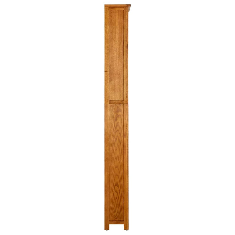 vidaXL 7 szintes tömör tölgyfa könyvespolc 90 x 22,5 x 200 cm