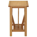 vidaXL tömör tölgyfa magazinasztal 45 x 27 x 42 cm