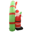 vidaXL felfújható karácsonyi Mikulás és hóember boltív LED-del 223 cm