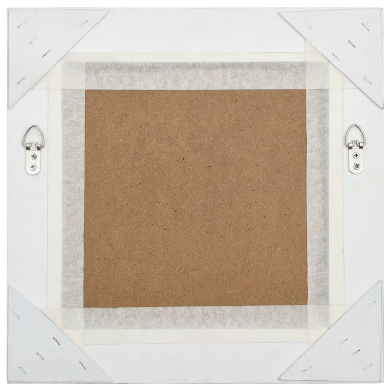 vidaXL ezüstszínű barokk stílusú fali tükör 40 x 40 cm