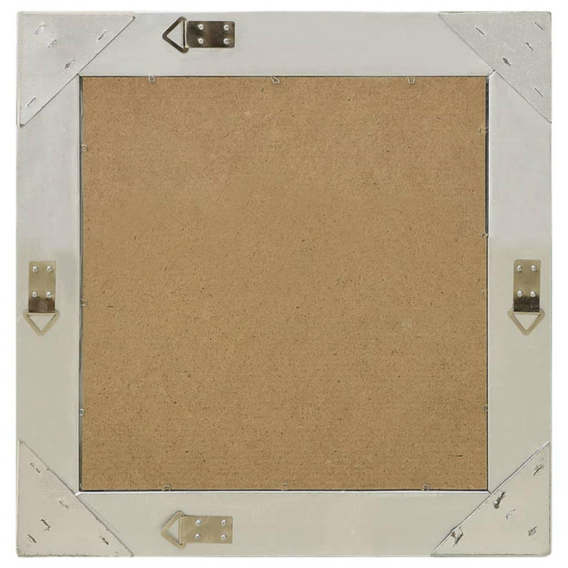 vidaXL ezüstszínű barokk stílusú fali tükör 50 x 50 cm