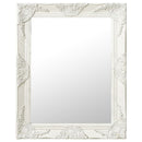vidaXL fehér barokk stílusú fali tükör 50 x 60 cm