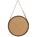 vidaXL fekete fali tükör pánttal 50 cm