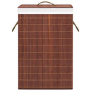 vidaXL barna bambusz szennyestartó kosár 2 résszel 72 L