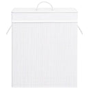 vidaXL fehér egyrészes bambusz szennyestartó kosár 83 L