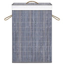 vidaXL szürke egyrészes bambusz szennyestartó kosár