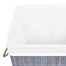 vidaXL szürke egyrészes bambusz szennyestartó kosár