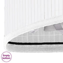 vidaXL fehér sarok bambusz szennyestartó kosár 60 L