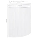 vidaXL fehér sarok bambusz szennyestartó kosár 60 L