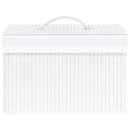 vidaXL 4 db fehér bambusz tárolódoboz