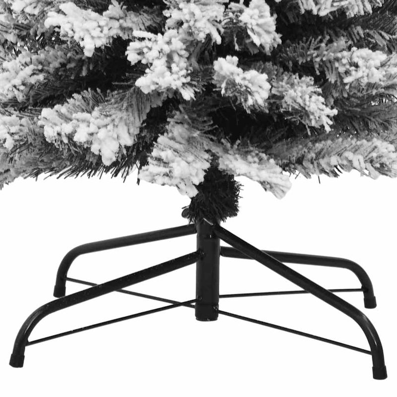 vidaXL zöld PVC vékony műkarácsonyfa hóval 180 cm