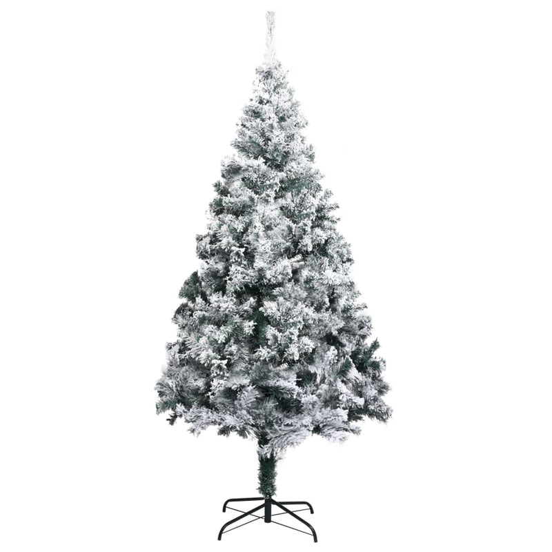 vidaXL zöld PVC műkarácsonyfa hóval 210 cm