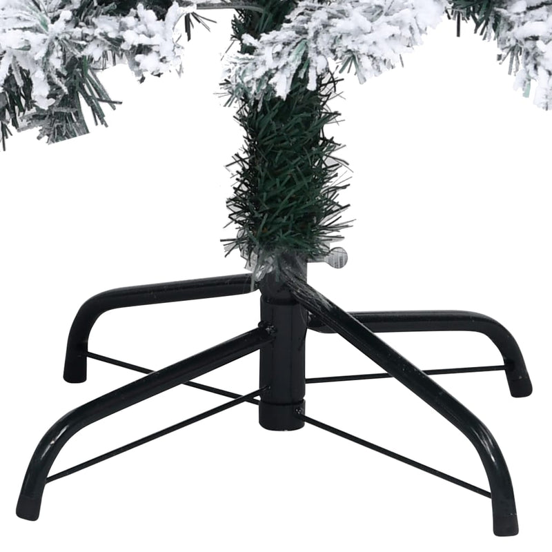 vidaXL zöld PVC műkarácsonyfa hóval 210 cm