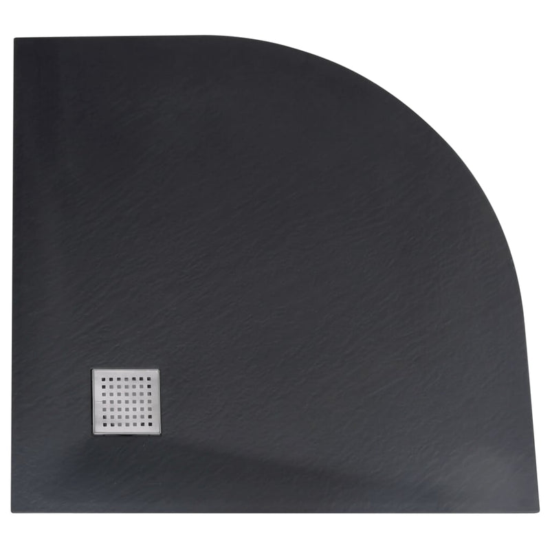 vidaXL fekete SMC zuhanytálca 90 x 90 cm