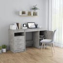 vidaXL betonszürke szerelt fa íróasztal 140 x 50 x 76 cm