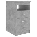 vidaXL betonszürke szerelt fa íróasztal 140 x 50 x 76 cm