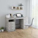 vidaXL betonszürke szerelt fa íróasztal 140 x 50 x 76 cm