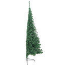 vidaXL zöld PVC fél műkarácsonyfa állvánnyal 210 cm